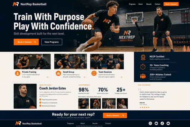 Sports website concept